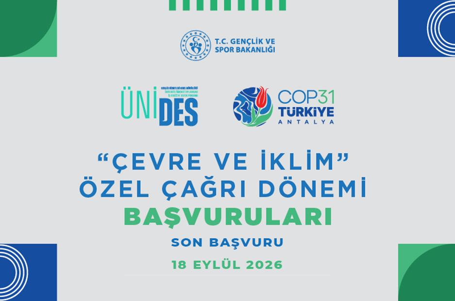 ÜNİDES 2026 Özel Çağrı: Çevre ve İklim Başvuruları resim1
